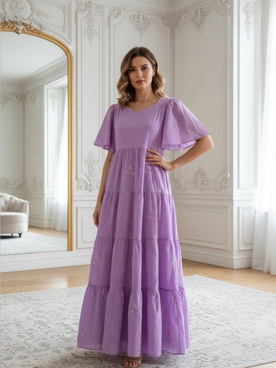 Leia N Co Dresses & Skirts - Women’s Lavender Tiered Maxi Dress